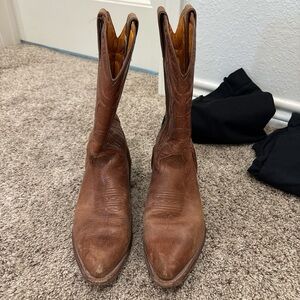 Men's Brown Leather Western Boots